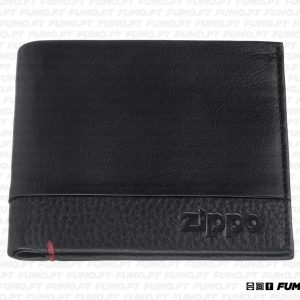 Zippo Carteira Pele Cartões Preta