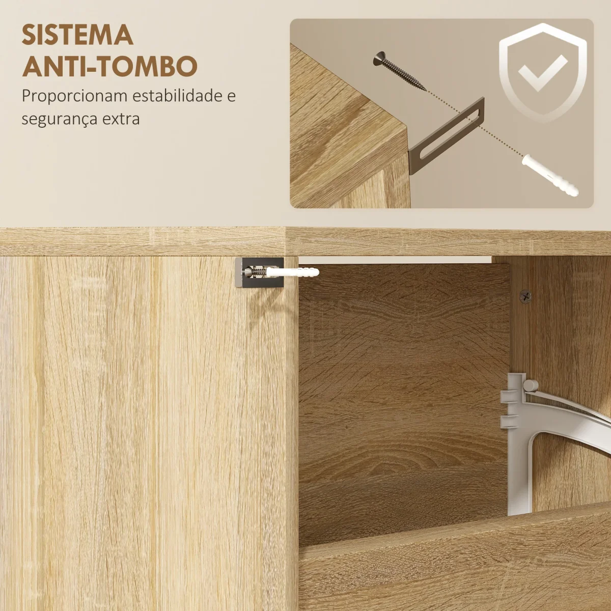 Sapateira Estreita com Espelho 4 Portas Abatíveis Sapateira para Entrada Corredor para 12 Pares de Sapatos Para Corredor Espaços Reduzidos 63x17x146 cm Madeira - Image 7