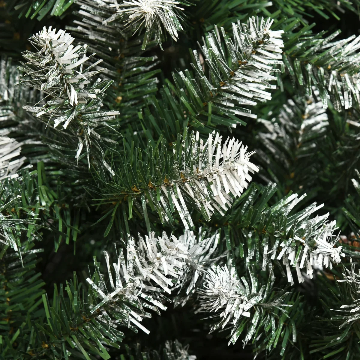 Árvore de Natal Artificial Ø75x180cm com 630 Ramas e 37 Pinhas Folhas de PVC Base Dobrável e Suporte Metálico Decoração de Natal para Interiores Verde - Image 9