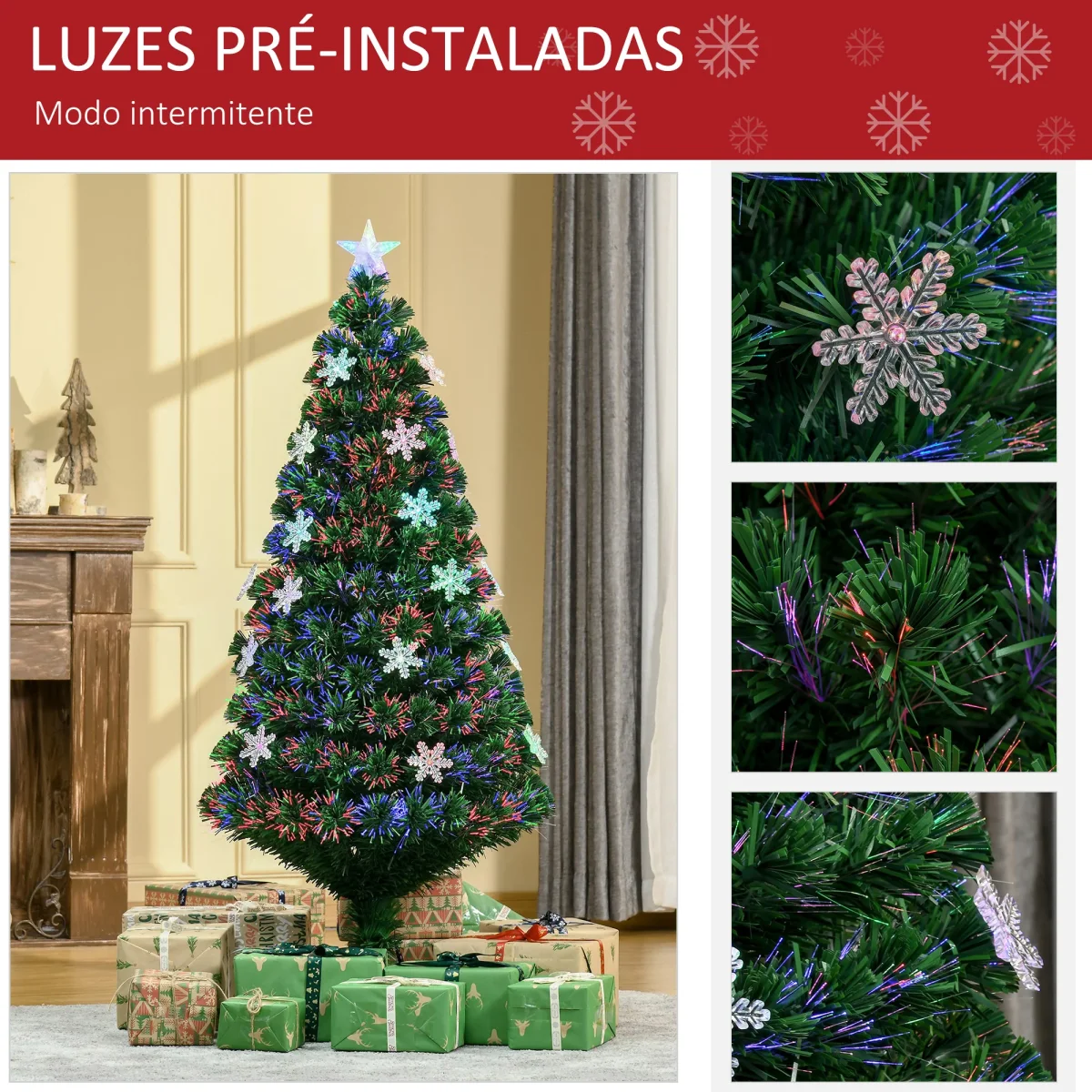 Árvore de Natal Verde F 60 x 150 cm + Luzes LED Árvore Artificial - Image 6