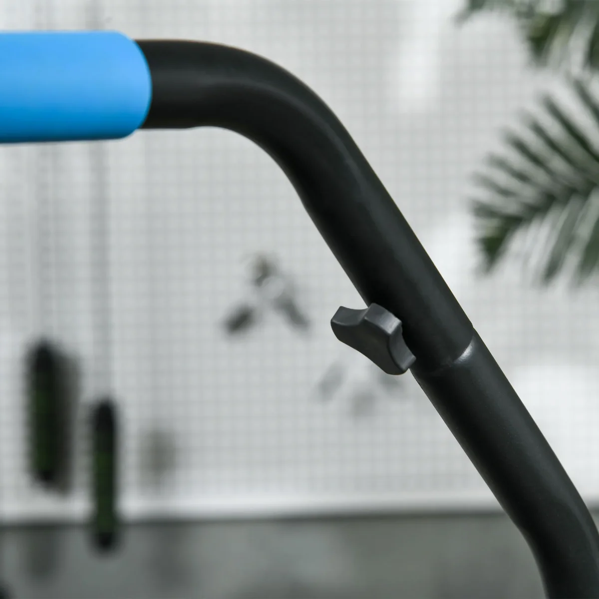 Trampolim Fitness Ø102 Trampolim Dobrável com Pega Ajustável em 4 Níveis Estrutura de Aço para Treino de Pernas Corpo em Casa Escritório Ginásio Azul - Image 9