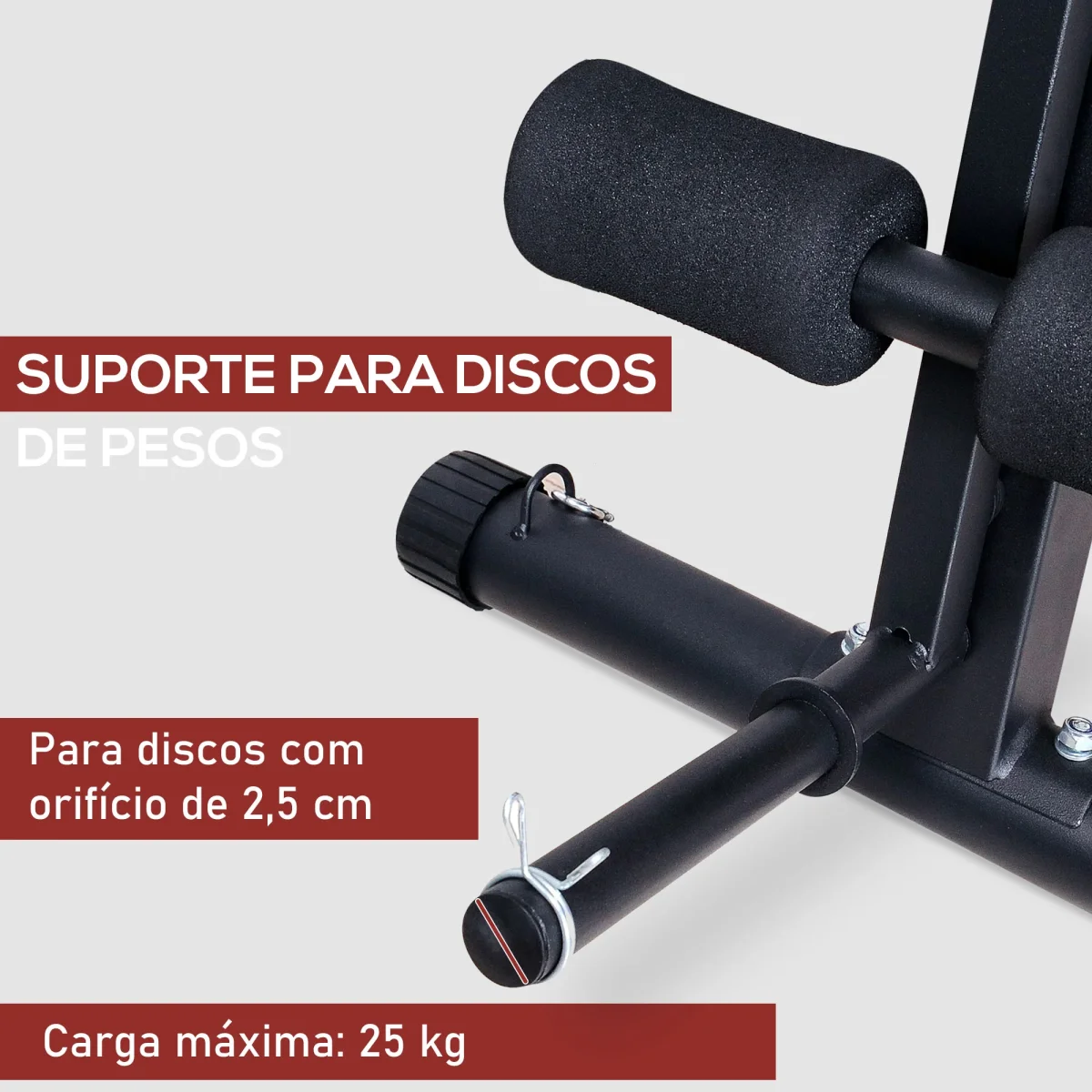 Banco de Pesos Dobrável e Inclinável Banco de Musculação Multifuncional para Treinamento Completo Máquina Fitness para Casa Academia 54x160x106cm Preto - Image 8