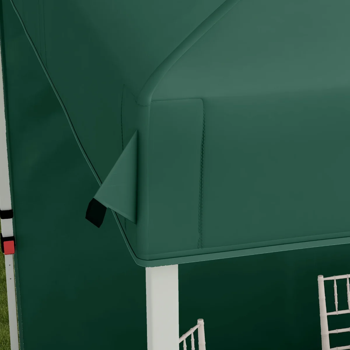Tenda Dobrável 2,5x2,5 m Altura Ajustável Tenda de Jardim com 1 Parede Lateral Teto com Ventilação e Bolsa de Transporte para Acampamento Festas Verde - Image 8