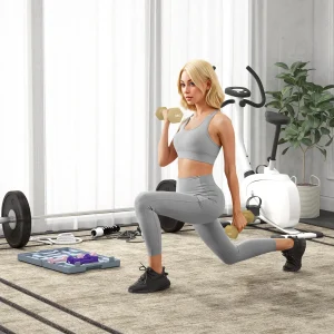 Conjunto de Halteres de 6 Peças 2 x 1 kg 2 x 2 kg 2 x 3 kg Halteres Hexagonais com Revestimento de Plástico Antiderrapante e Mala de Transporte para Exercício em Casa Ginásio Multicolor